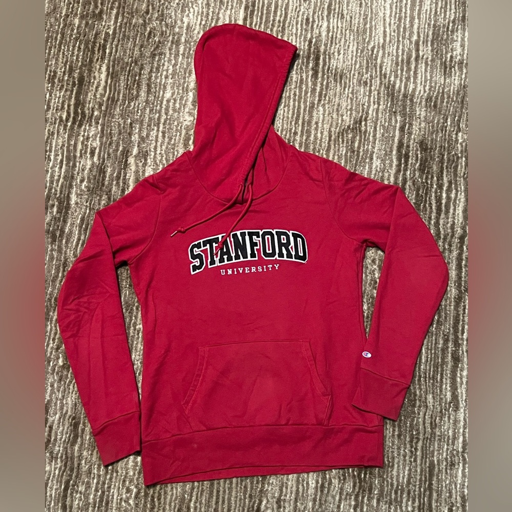 Red Stanford hooded sweatshirt women’s size medium